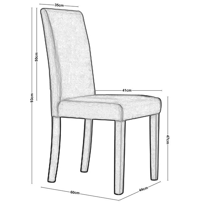 Καρέκλα τραπεζαρίας "OPTIMAL" υφασμάτινη σε μπεζ χρώμα 43x54x93