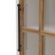 Βιτρίνα "INART" από ξύλο/γυαλί σε χρώμα λευκό/μπεζ 60x35.5x174.5
