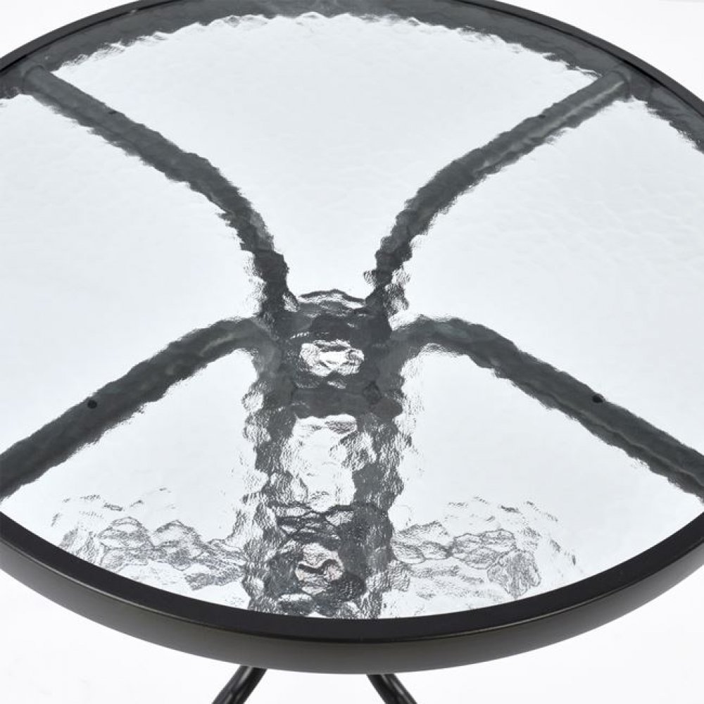 Σετ τραπεζαρίας μεταλλική wicker σε χρώμα γκρι 53x58x76