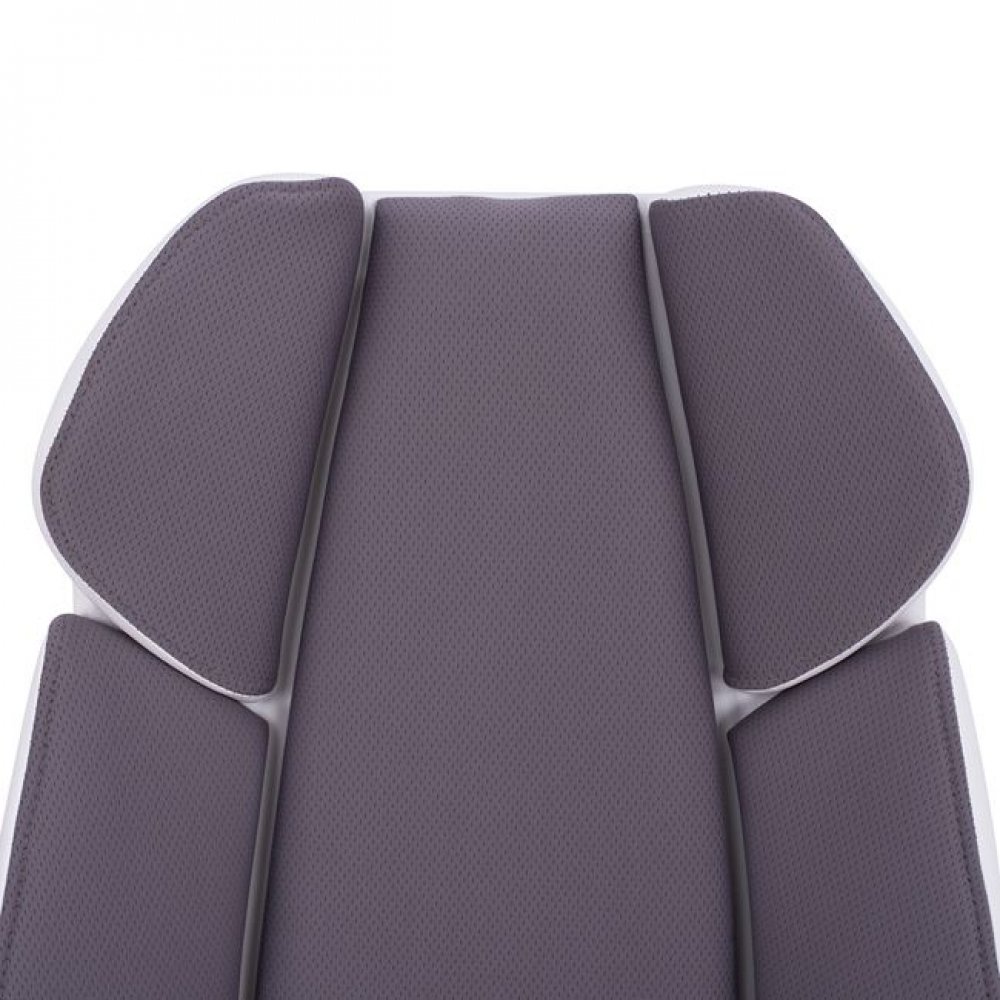 Πολυθρόνα επισκέπτη από ύφασμα/PP σε χρώμα γκρι/λευκό 63x64x107