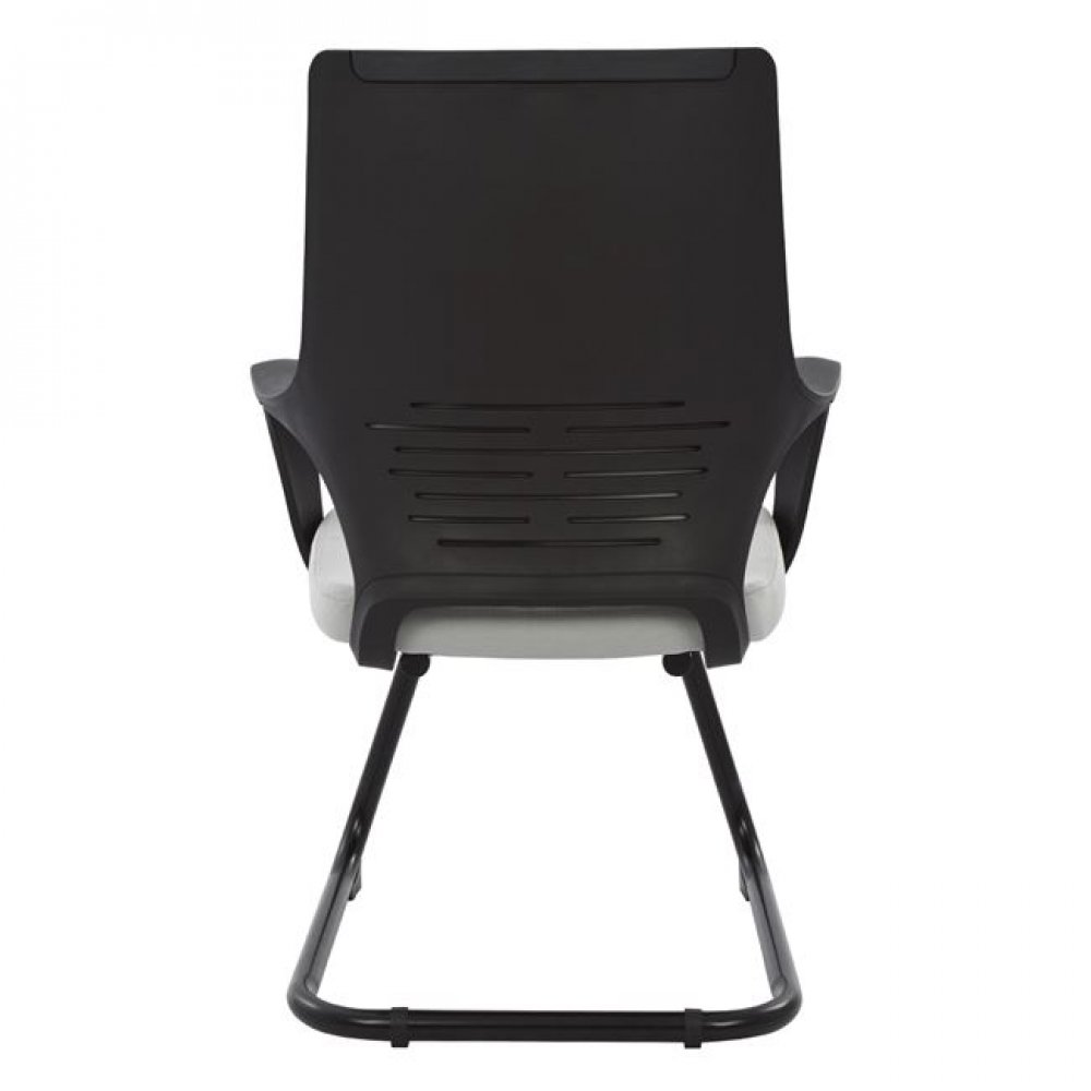 Πολυθρόνα επισκέπτη από ύφασμα/PP σε χρώμα μαύρο/γκρι 64x60x94,5