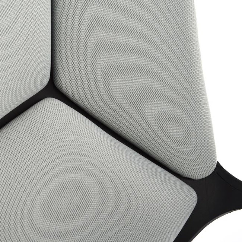 Πολυθρόνα επισκέπτη από ύφασμα/PP σε χρώμα μαύρο/γκρι 64x60x94,5