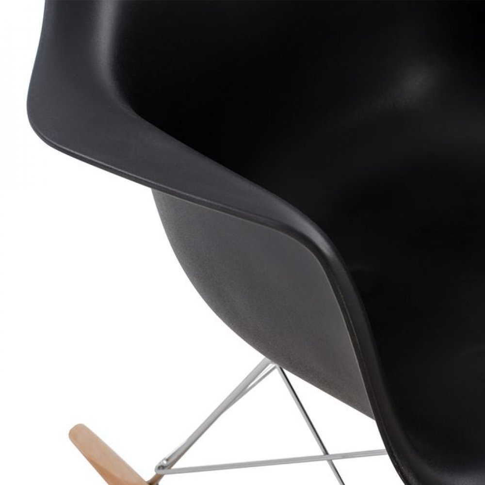Πολυθρόνα κουνιστή "MIRTO" από PP σε χρώμα μαύρο 62x74x69