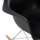 Πολυθρόνα κουνιστή "MIRTO" από PP σε χρώμα μαύρο 62x74x69