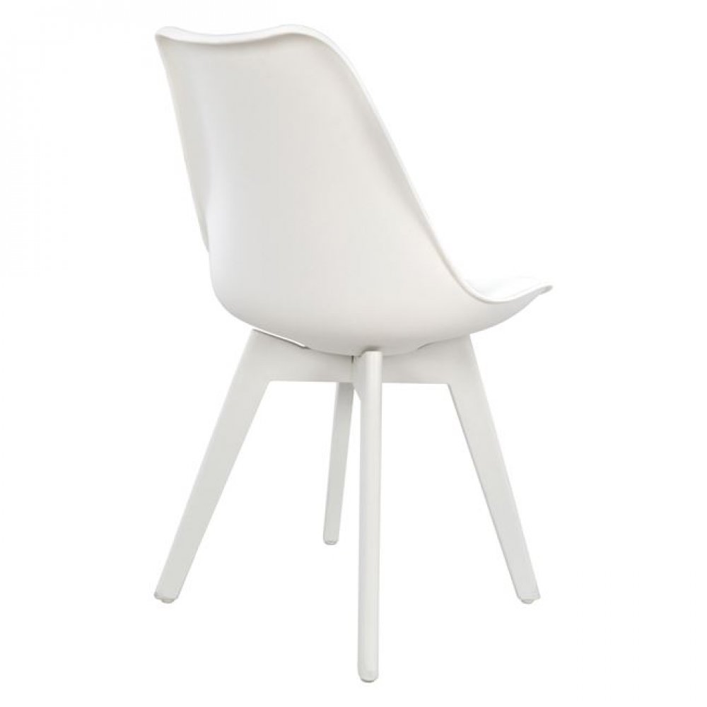 Καρέκλα "VEGAS" από PP/PU σε χρώμα λευκό 47,5x55x82