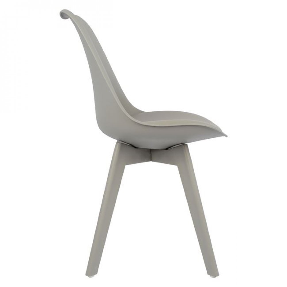 Καρέκλα "VEGAS" από PP/PU σε χρώμα γκρι 46x58x82