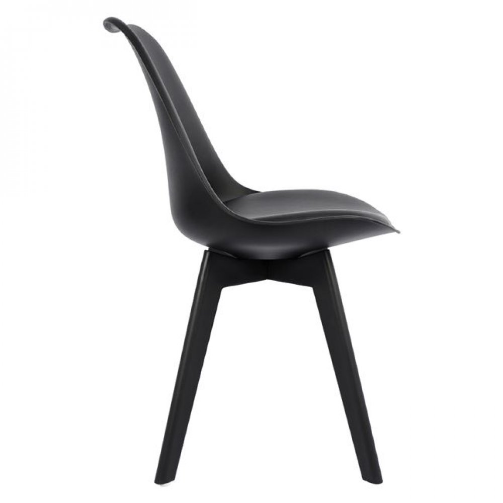Καρέκλα "VEGAS" από PP/PU σε χρώμα μαύρο 48x56x82