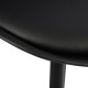 Καρέκλα "VEGAS" από PP/PU σε χρώμα μαύρο 48x56x82