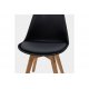 Καρέκλα "Gaston" από πολυπροπυλένιο-PU σε μαύρο χρώμα 48x57x81