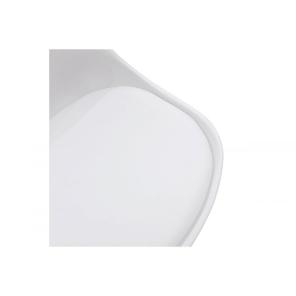 Καρέκλα "GASTON" από πολυπροπυλένιο-PU σε λευκό χρώμα 48x57x81