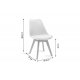 Καρέκλα "GASTON" από πολυπροπυλένιο-PU σε λευκό χρώμα 48x57x81