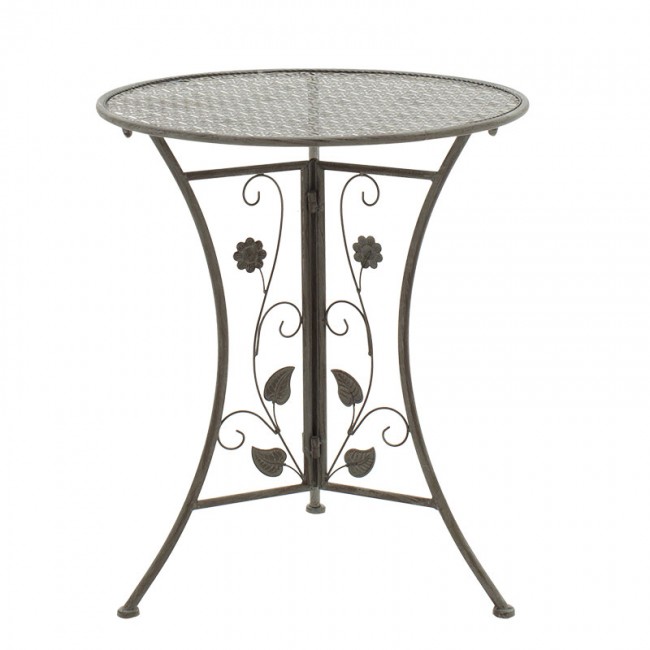 Σετ κήπου "ABRIEL" 3τμχ από μέταλλο σε ανθρακί χρώμα Φ60x71