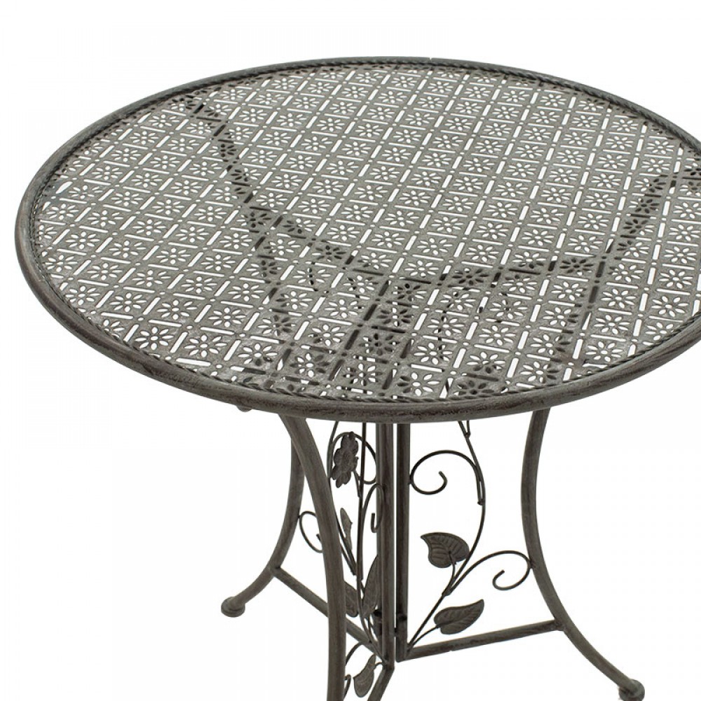 Σετ κήπου "ABRIEL" 3τμχ από μέταλλο σε ανθρακί χρώμα Φ60x71