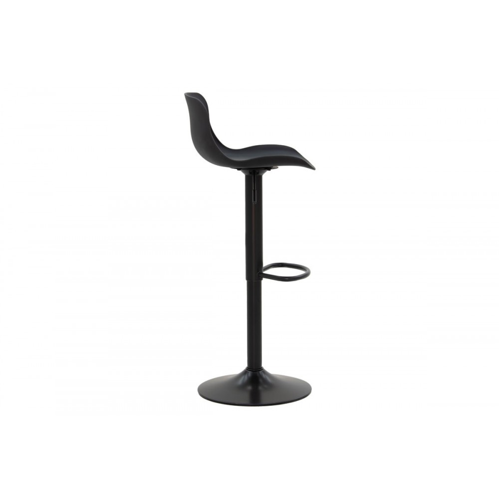 Σκαμπό μπαρ "WALDEN" από PP-μέταλλο σε μαύρο χρώμα 40x43x80-100