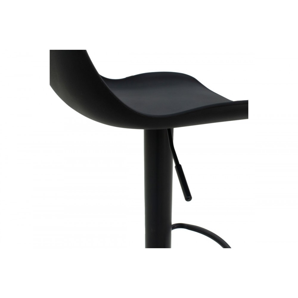 Σκαμπό μπαρ "WALDEN" από PP-μέταλλο σε μαύρο χρώμα 40x43x80-100