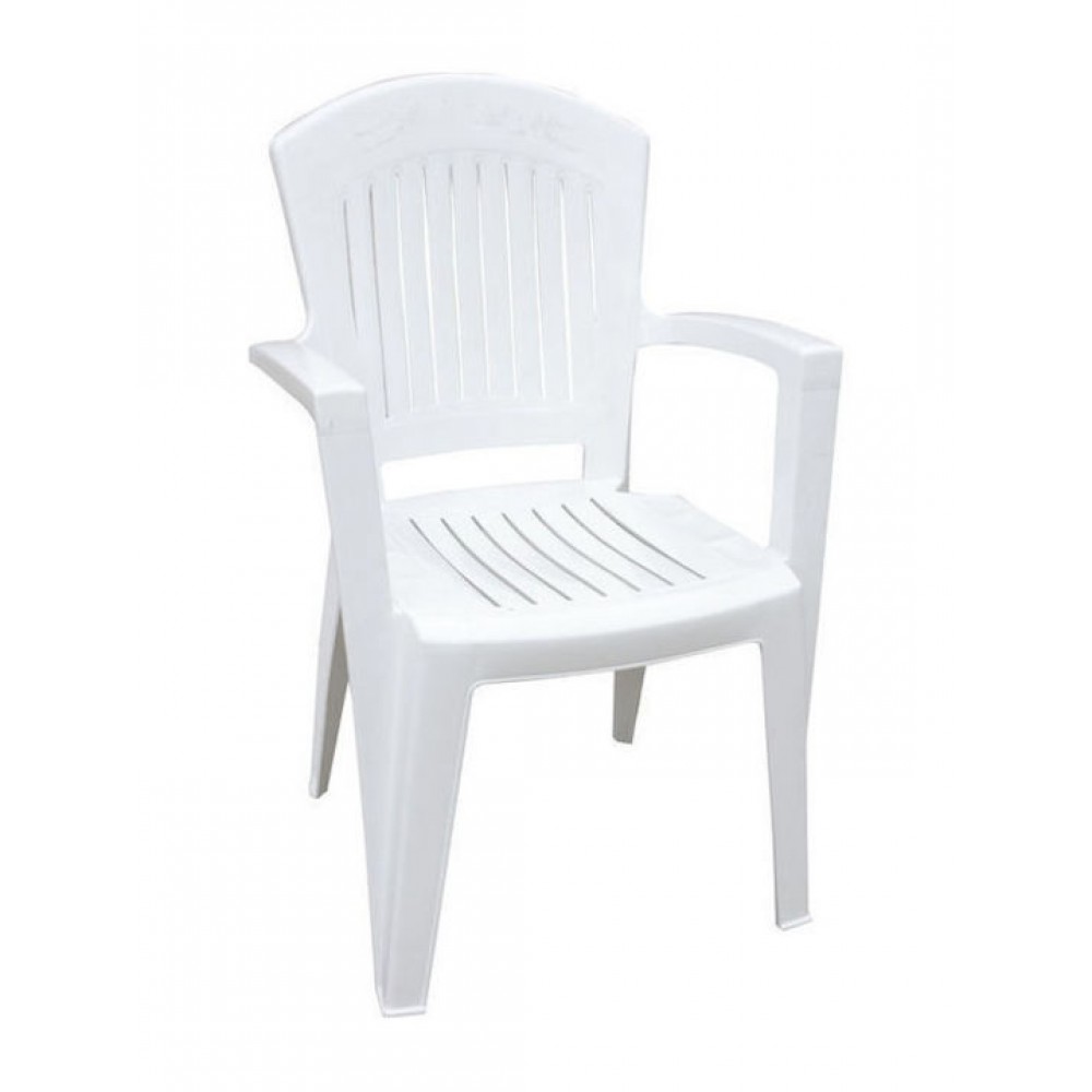 Πολυθρόνα "LIDA" πλαστική σε χρώμα λευκό 59x59x89