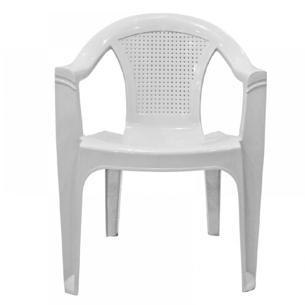 Πολυθρόνα "ERMIS" πλαστική σε χρώμα λευκό 58x58x79