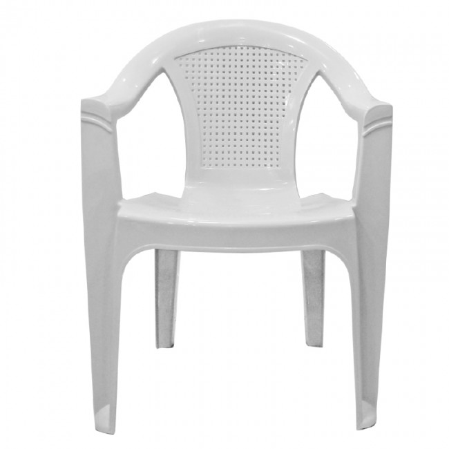 Πολυθρόνα "ERMIS" πλαστική σε χρώμα λευκό 58x58x79