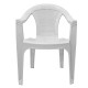 Πολυθρόνα "ERMIS" πλαστική σε χρώμα λευκό 58x58x79