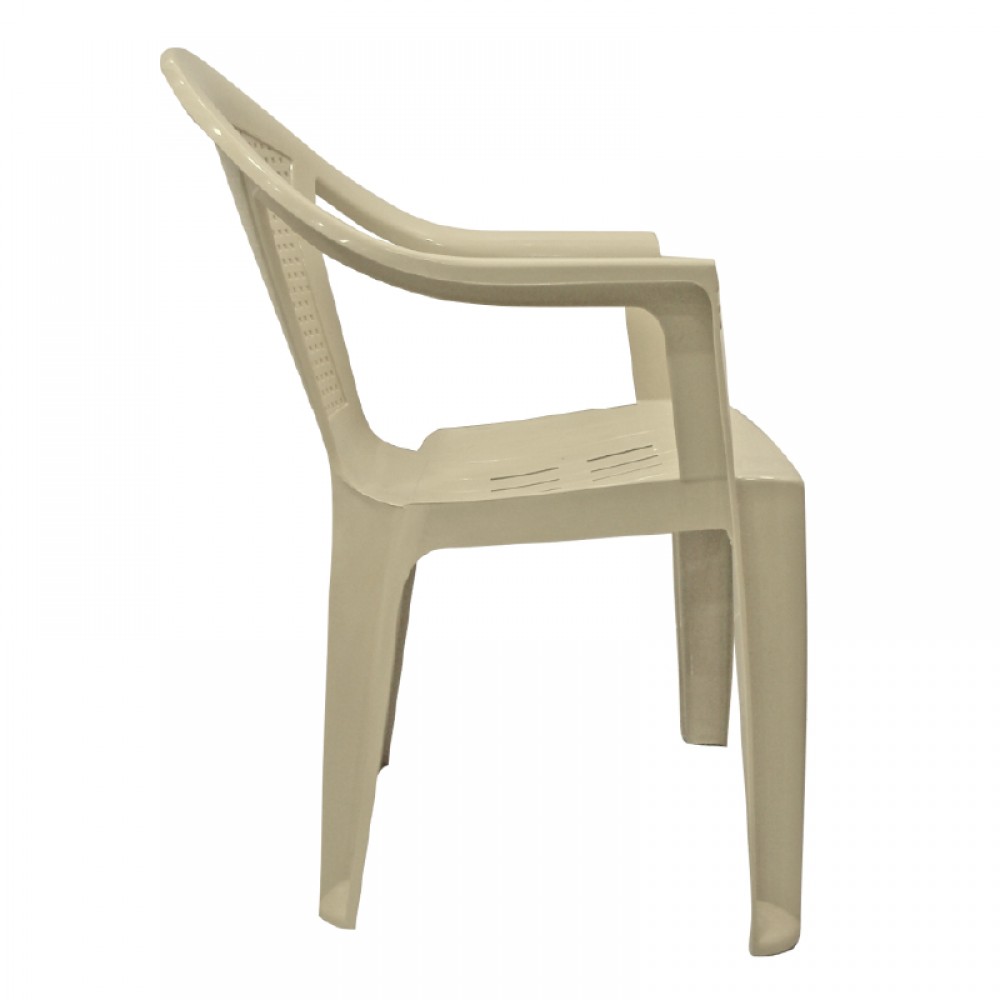 Πολυθρόνα "ERMIS" πλαστική σε χρώμα μπεζ 58x58x79