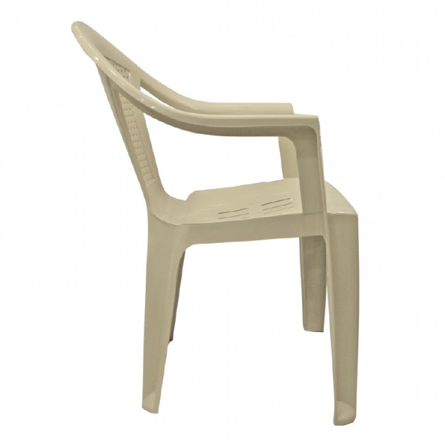 Πολυθρόνα "ERMIS" πλαστική σε χρώμα μπεζ 58x58x79