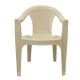 Πολυθρόνα "ERMIS" πλαστική σε χρώμα μπεζ 58x58x79