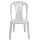Καρέκλα "POSEIDON" πλαστική σε χρώμα λευκό 42x49x86