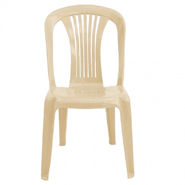 Καρέκλα "POSEIDON" πλαστική σε χρώμα μπεζ 42x49x86