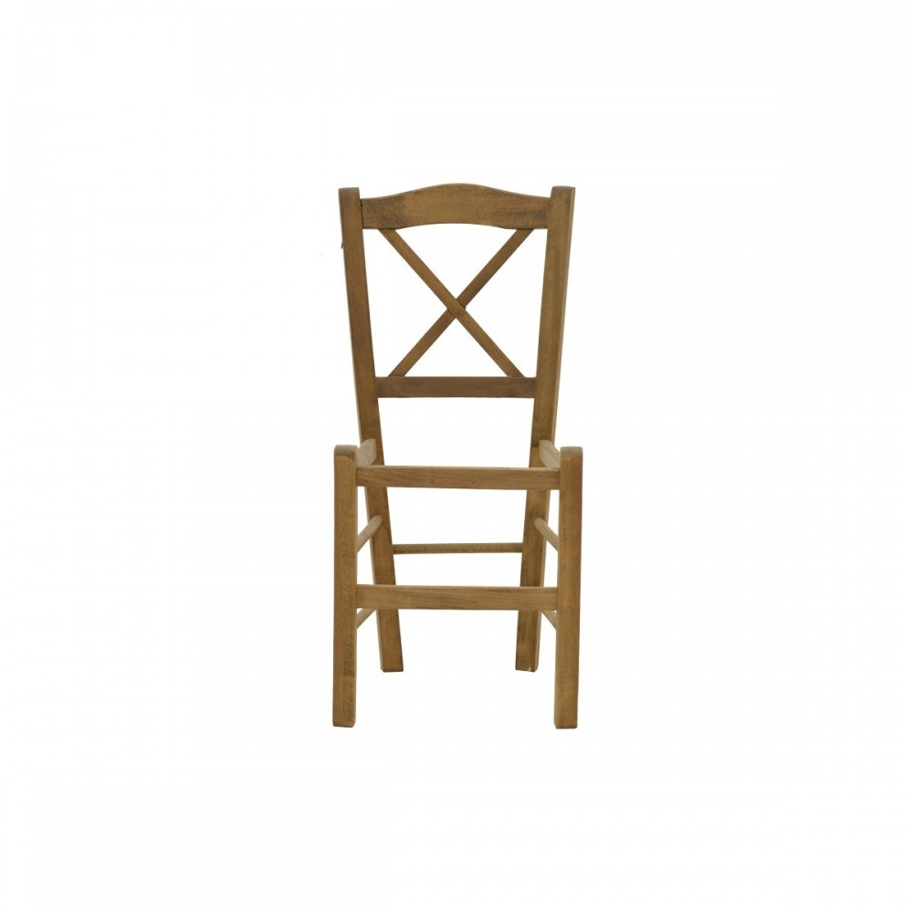 Καρέκλα καφενείου Santorini χιαστή καρυδί ξύλο 42x40x89εκ