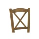 Καρέκλα καφενείου Santorini χιαστή καρυδί ξύλο 42x40x89εκ