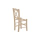 Καρέκλα καφενείου Santorini χιαστή άβαφο ξύλο 42x40x89εκ