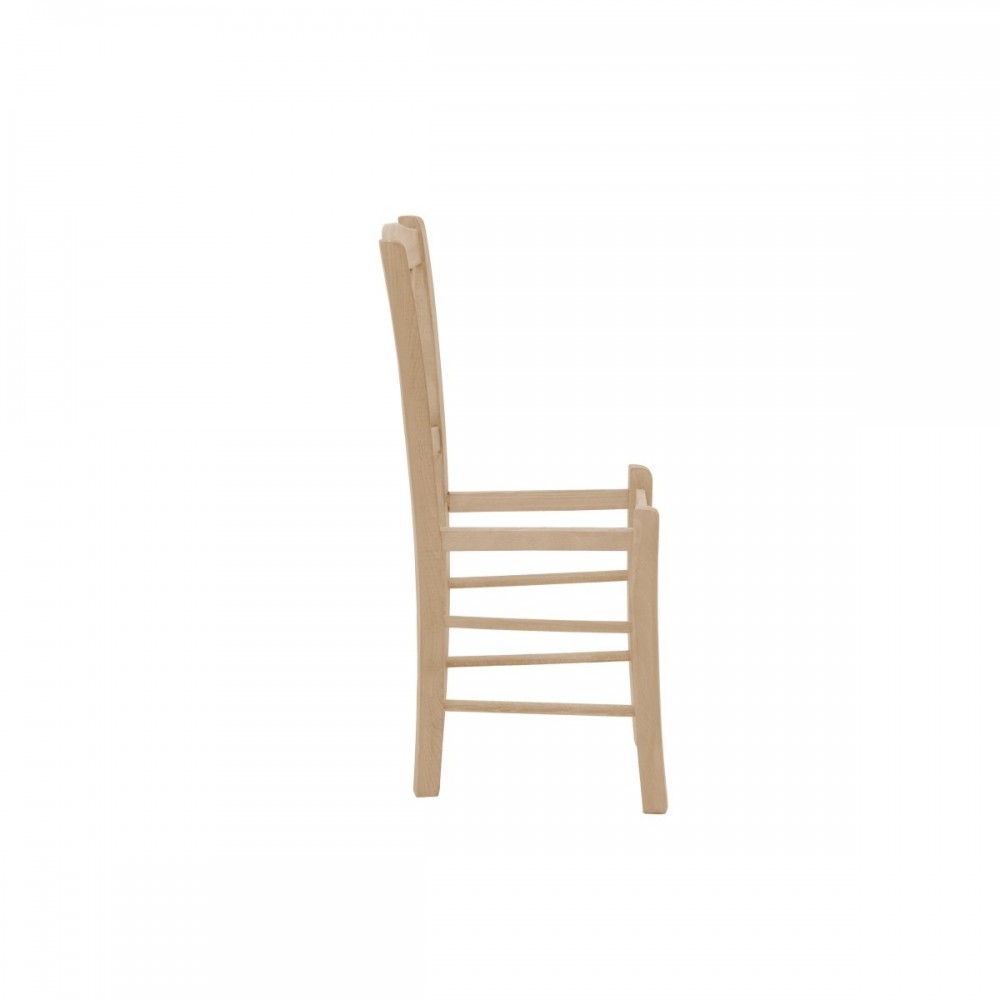 Καρέκλα καφενείου Santorini χιαστή άβαφο ξύλο 42x40x89εκ