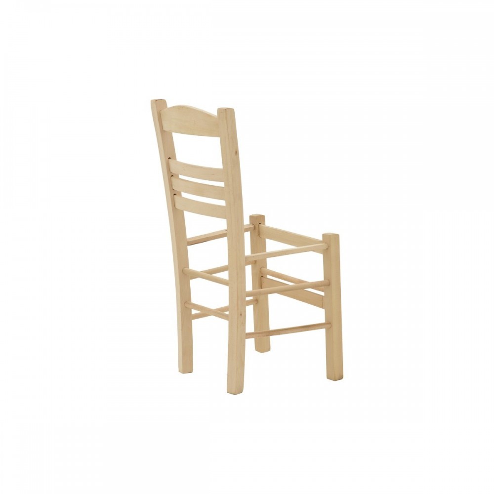 Καρέκλα καφενείου επιλοχία Santo άβαφο ξύλο 42x40x89εκ