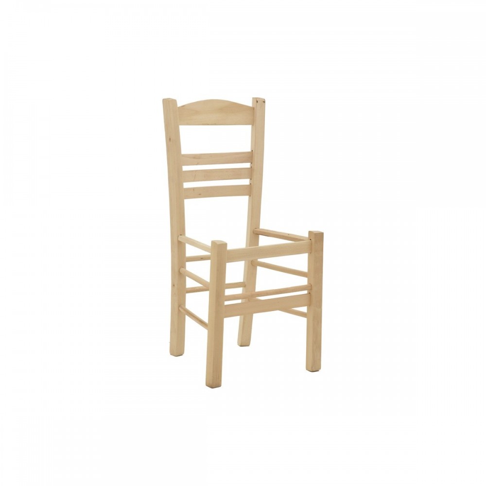 Καρέκλα καφενείου επιλοχία Santo άβαφο ξύλο 42x40x89εκ