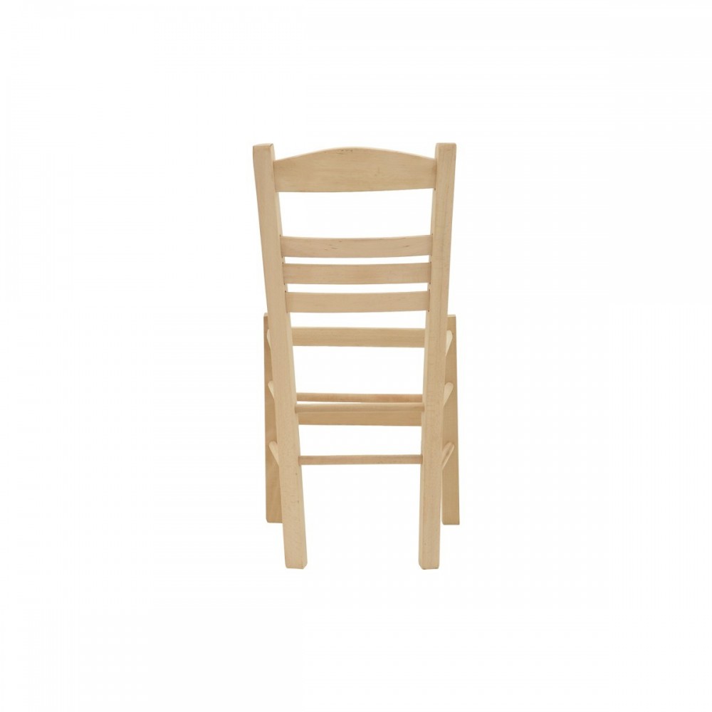 Καρέκλα καφενείου επιλοχία Santo άβαφο ξύλο 42x40x89εκ