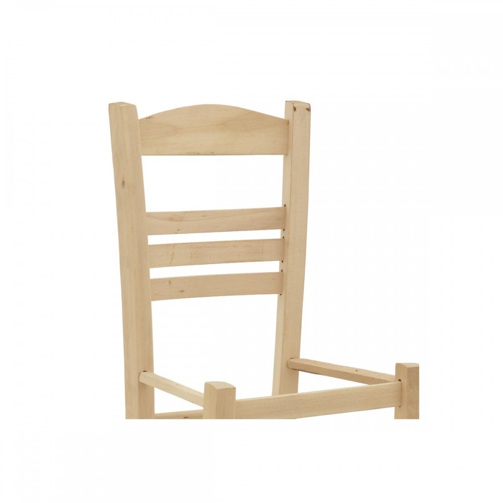 Καρέκλα καφενείου επιλοχία Santo άβαφο ξύλο 42x40x89εκ