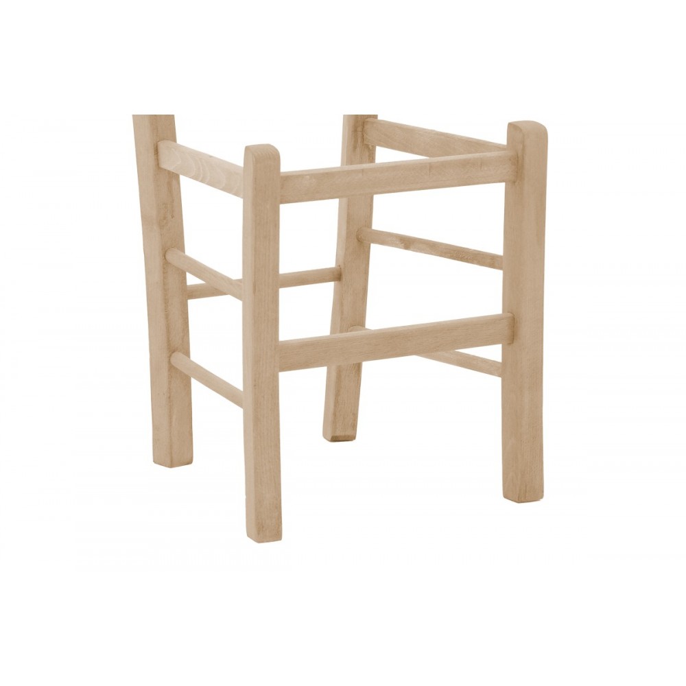 Καρέκλα καφενείου επιλοχία Santor άβαφο ξύλο 42x40x89εκ