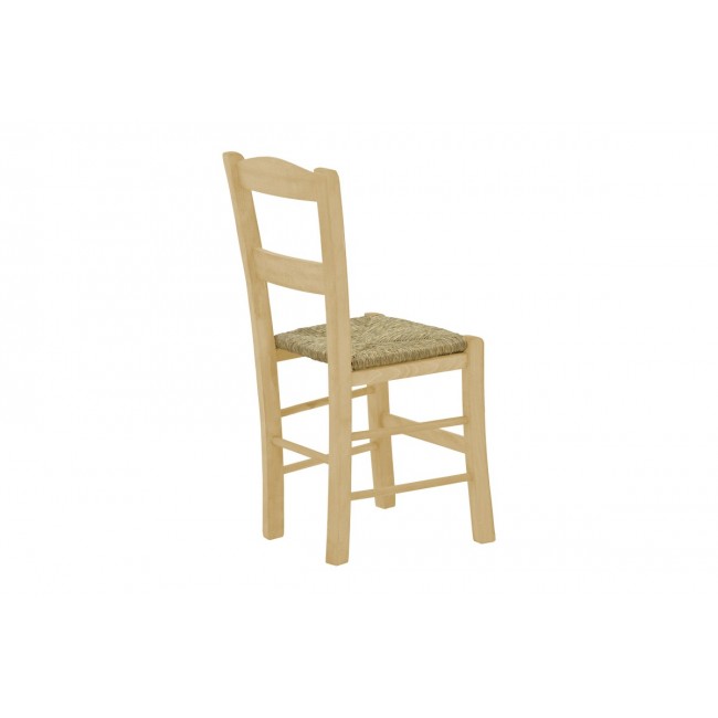 Καρέκλα καφενείου με ψάθα Santor άβαφο ξύλο 42x40x89εκ