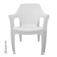 Πολυθρόνα βαρέους τύπου HERMES απο PP σε χρώμα λευκό 60x60x80