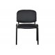 Καρέκλα γραφείου επισκέπτη από τεχνόδερμα σε μαύρο χρώμα 54x50x72