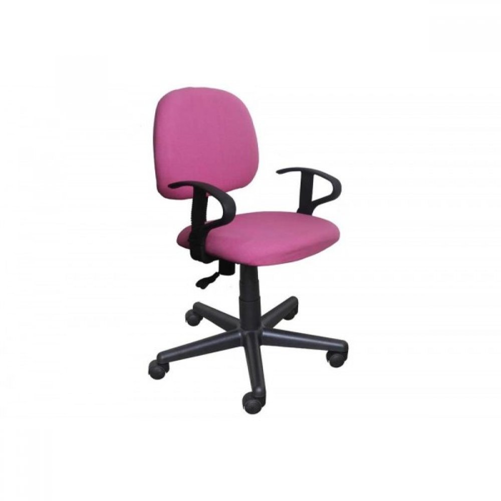Πολυθρόνα γραφείου εργασίας σε χρώμα ροζ 55x58x80/90