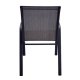 Πολυθρόνα "ELEVANTO" μεταλλική με textilene σε χρώμα γκρι σκούρο 70x56x94
