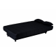 Καναπές-κρεβάτι "ECO" τριθέσιος υφασμάτινος σε χρώμα μαύρο 185x88x82