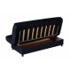 Καναπές-κρεβάτι "ECO" τριθέσιος υφασμάτινος σε χρώμα μαύρο 185x88x82