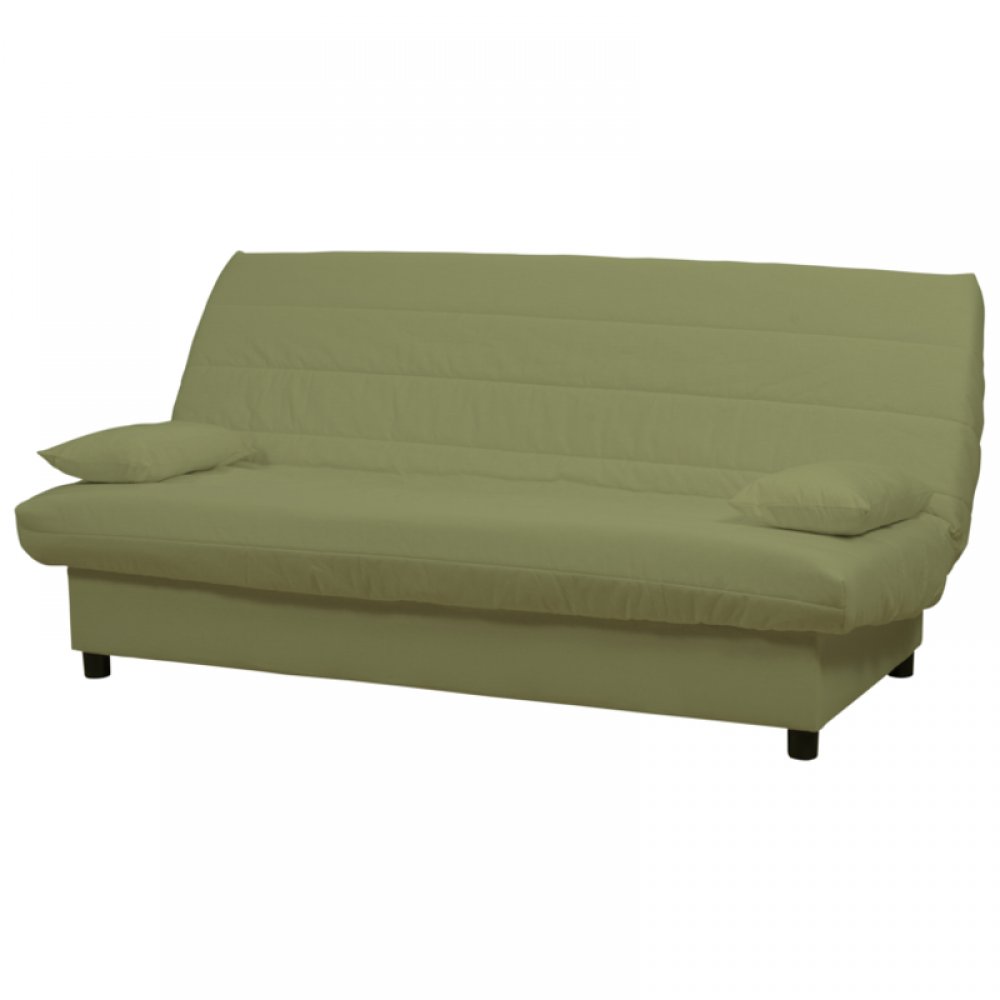 Καναπές-κρεβάτι "ECO" τριθέσιος υφασμάτινος σε χρώμα λαχανί 185x88x82