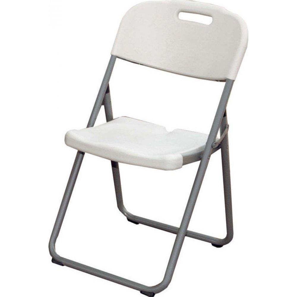 Καρέκλα πτυσσόμενη πολυπροπυλενίου σε λευκό χρώμα 40x44x110