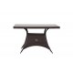 Τραπέζι "TORINO" αλουμινίου-wicker σε χρώμα cappuccino 120x70x74