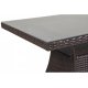 Τραπέζι "TORINO" αλουμινίου-wicker σε χρώμα cappuccino 140x80x74