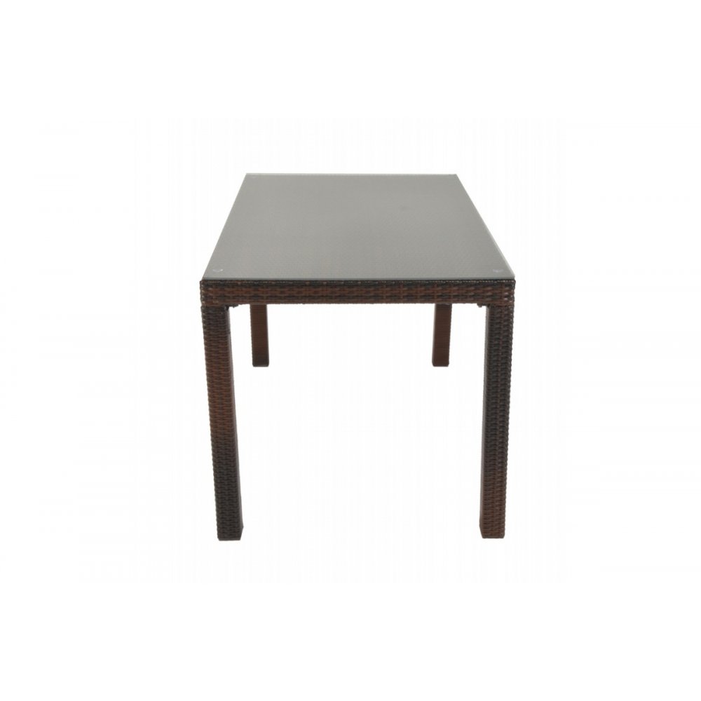 Τραπέζι "VIENNA" αλουμινίου-wicker σε χρώμα cappuccino 200x100x74