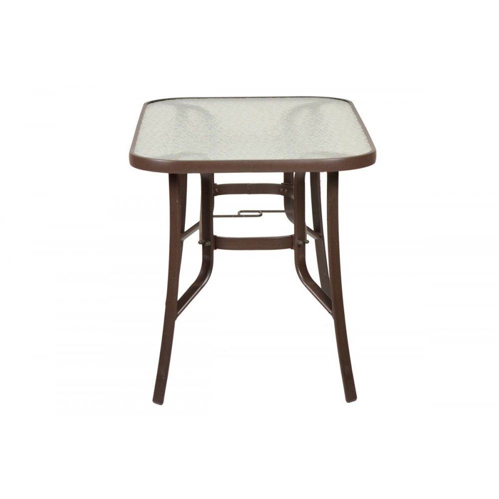 Τραπέζι "PALERMO" αλουμινίου σε χρώμα καφέ 140x80x71